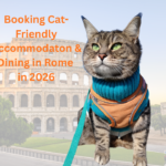 Gigia reviewing cat-friendly hotels Rome